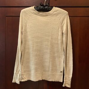 Slightly Distressed O'Neill Women's Beige Crew Neck Sweater